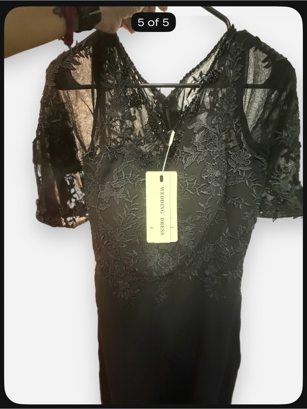 Black Lace Mother of the Bride Wedding Day Dress by